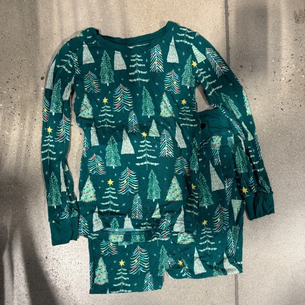 Little Sleepies Green Tree Pajama Set